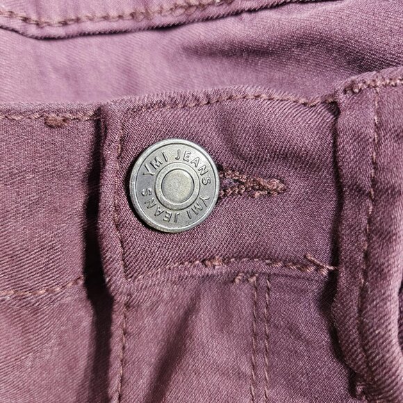 YMI Jeans Womens Medium Burgundy Stretch Skinny Casual Pants - Picture 5 of 12